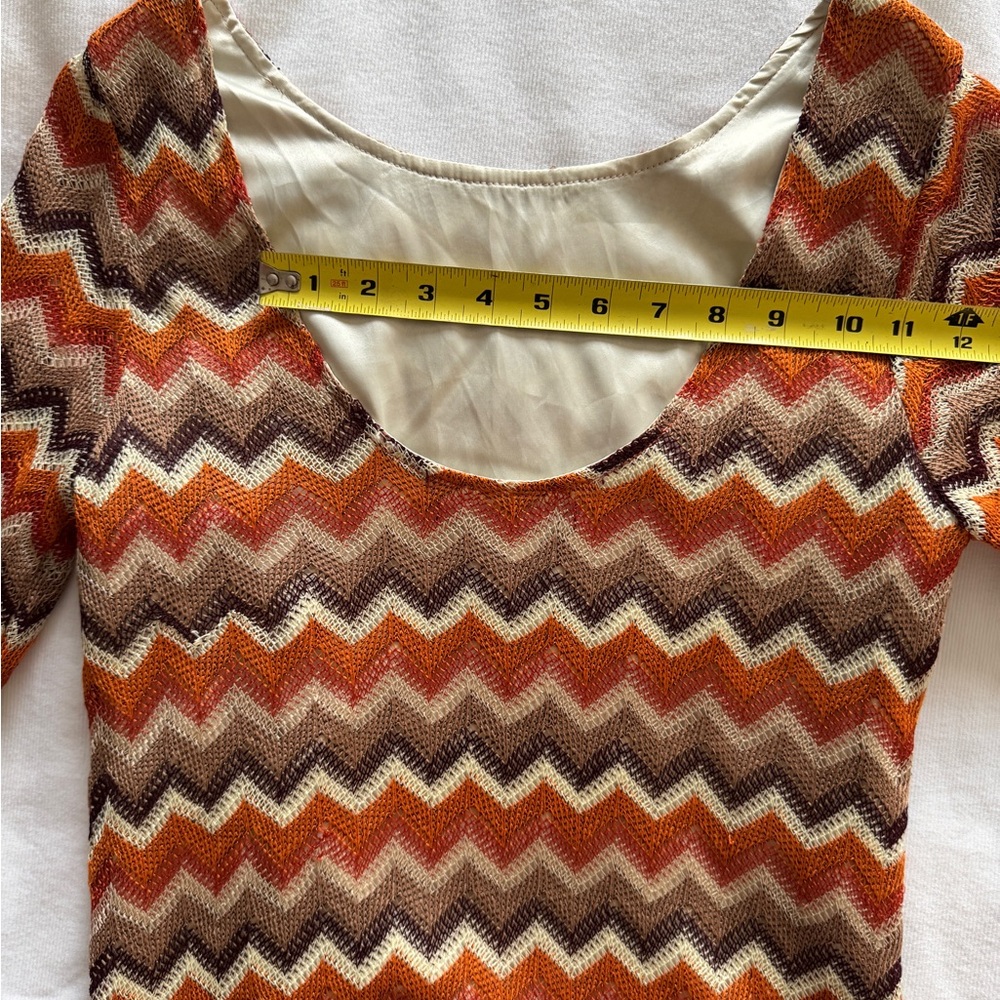 Chevron Patterned Knit Top - image 7
